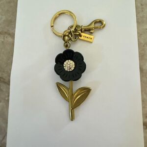 Coach Chunky Flower Keychain